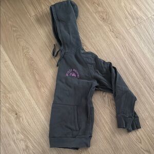 Green Hoodie with Pink Logo